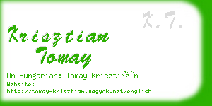 krisztian tomay business card